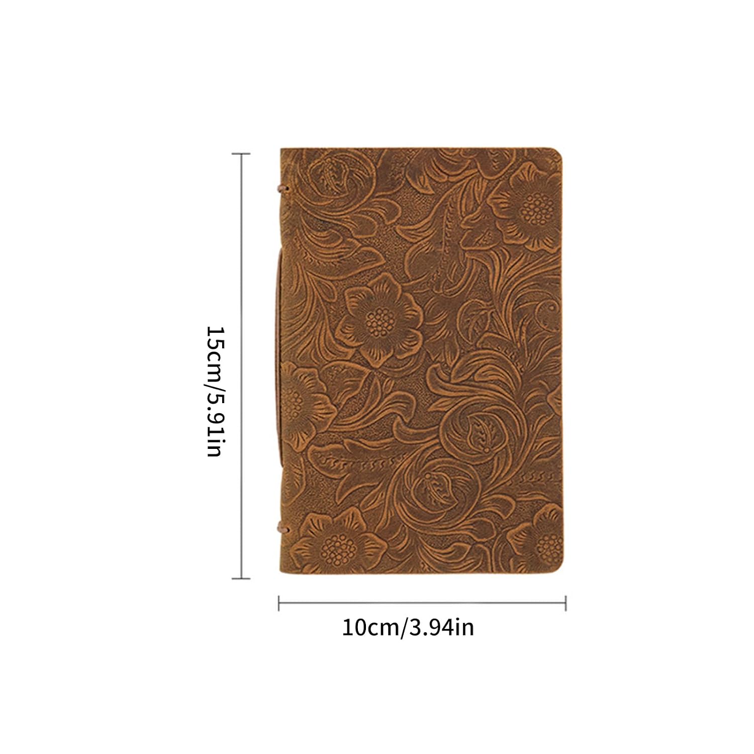 Portable Leather Notebook 240 Pages Retro 15x10cm, A image 3