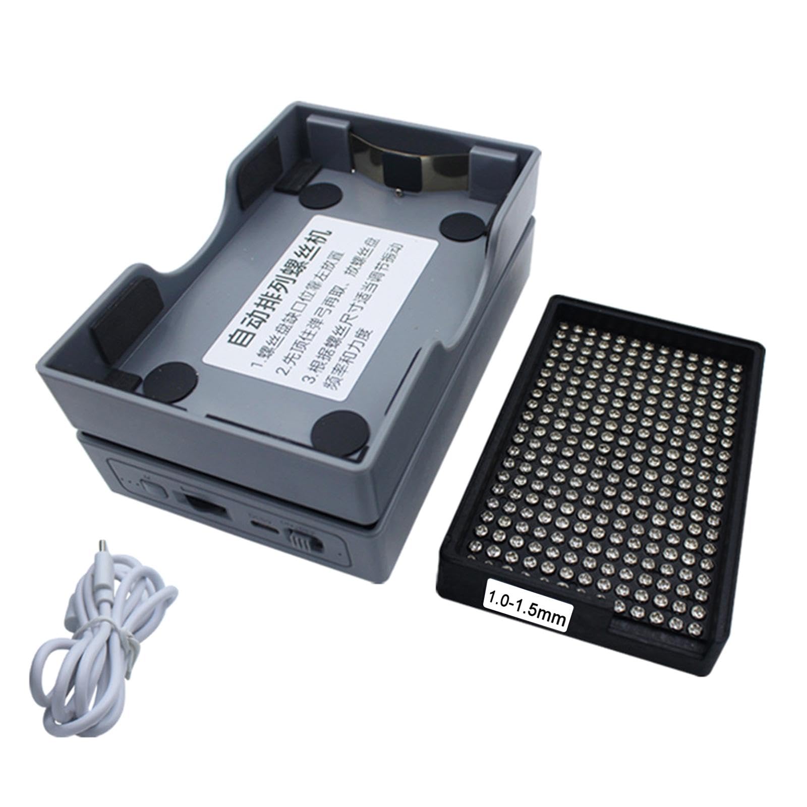 Buxuaaaa 1.5 Screw Plate 1-4Mm Automatic Screw Feeding Machine Screws Feeder Tool Screw Arrangement Machine 5V Supply Feeder Automatic
