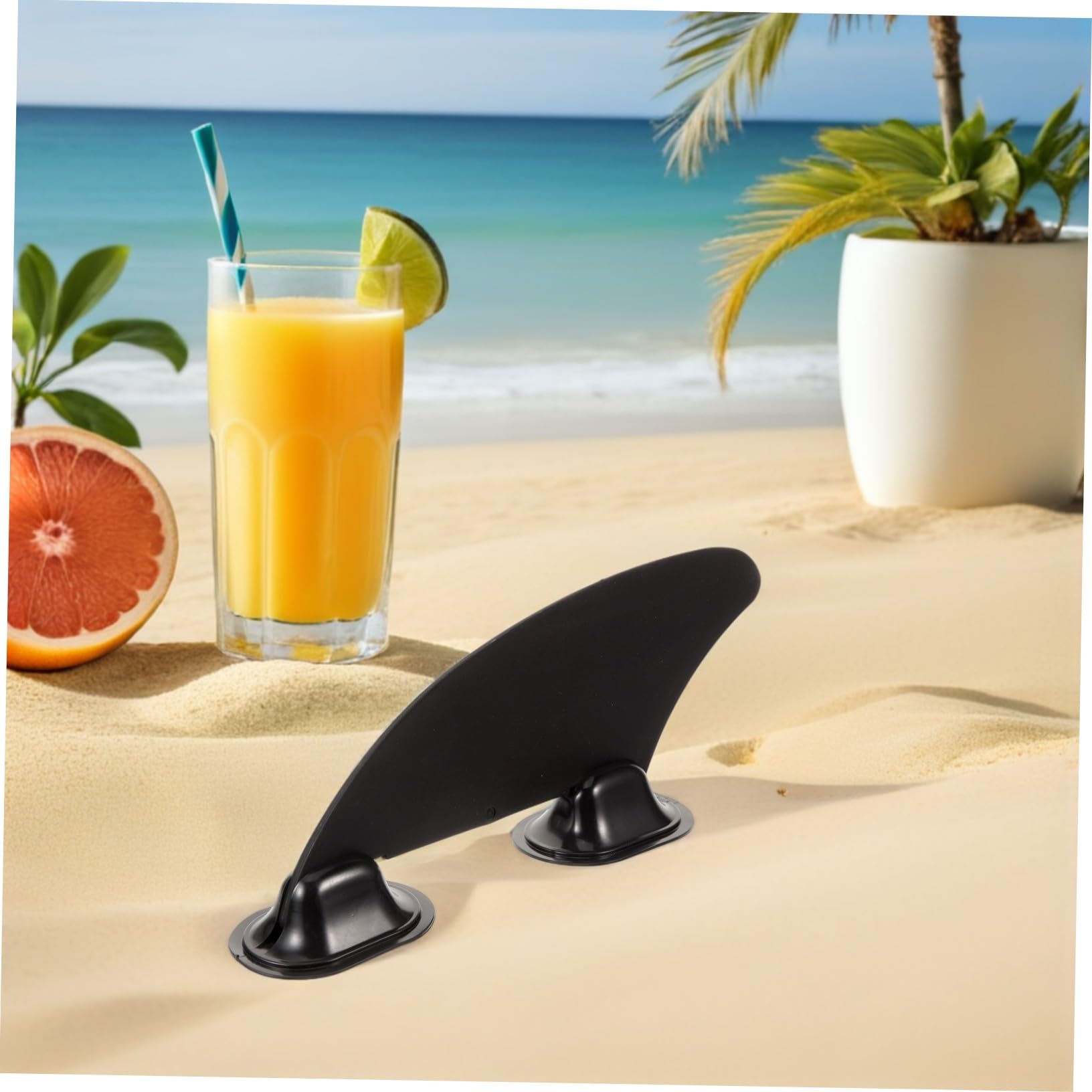 2 Aletas De Repuesto para Tabla De Paddle Surf Aletas Inflables Central Desmontable Accesorios para Tabla De Surf De Repuesto De PVC Color Negro