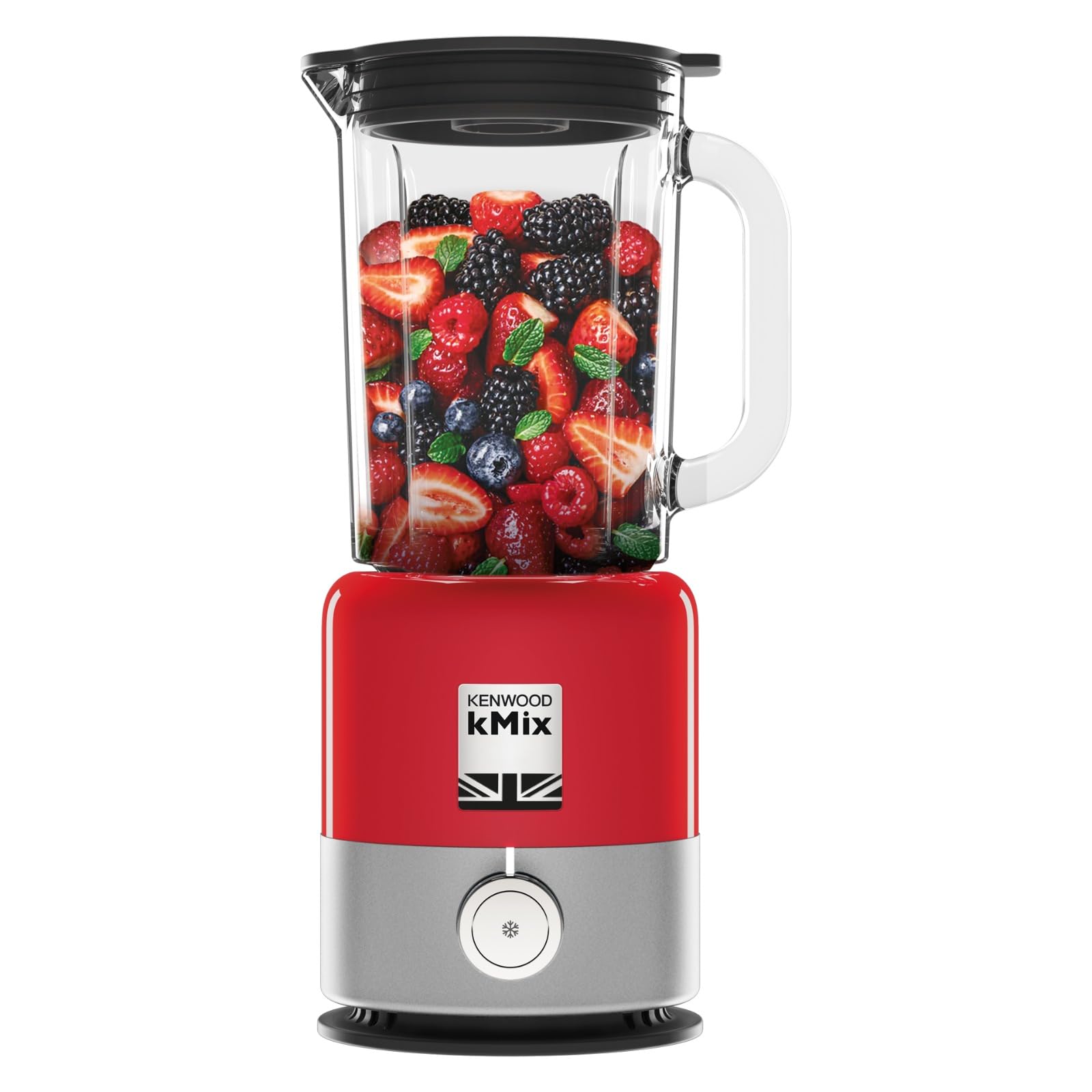 Blender kMix Series PREMIUM Glass Blender with 800W Powerful Motor, 1.6L Large Capacity, Odour Free ThermoResist Glass Goblet, MultiZone Blades - Perfect for Blending & Smoothies BLX750RD Red