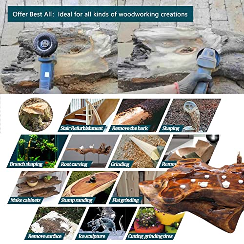 Oba ODCMP115 Wood Carving Disc For Angle Grinder 4 1/2 Inch thumb #4