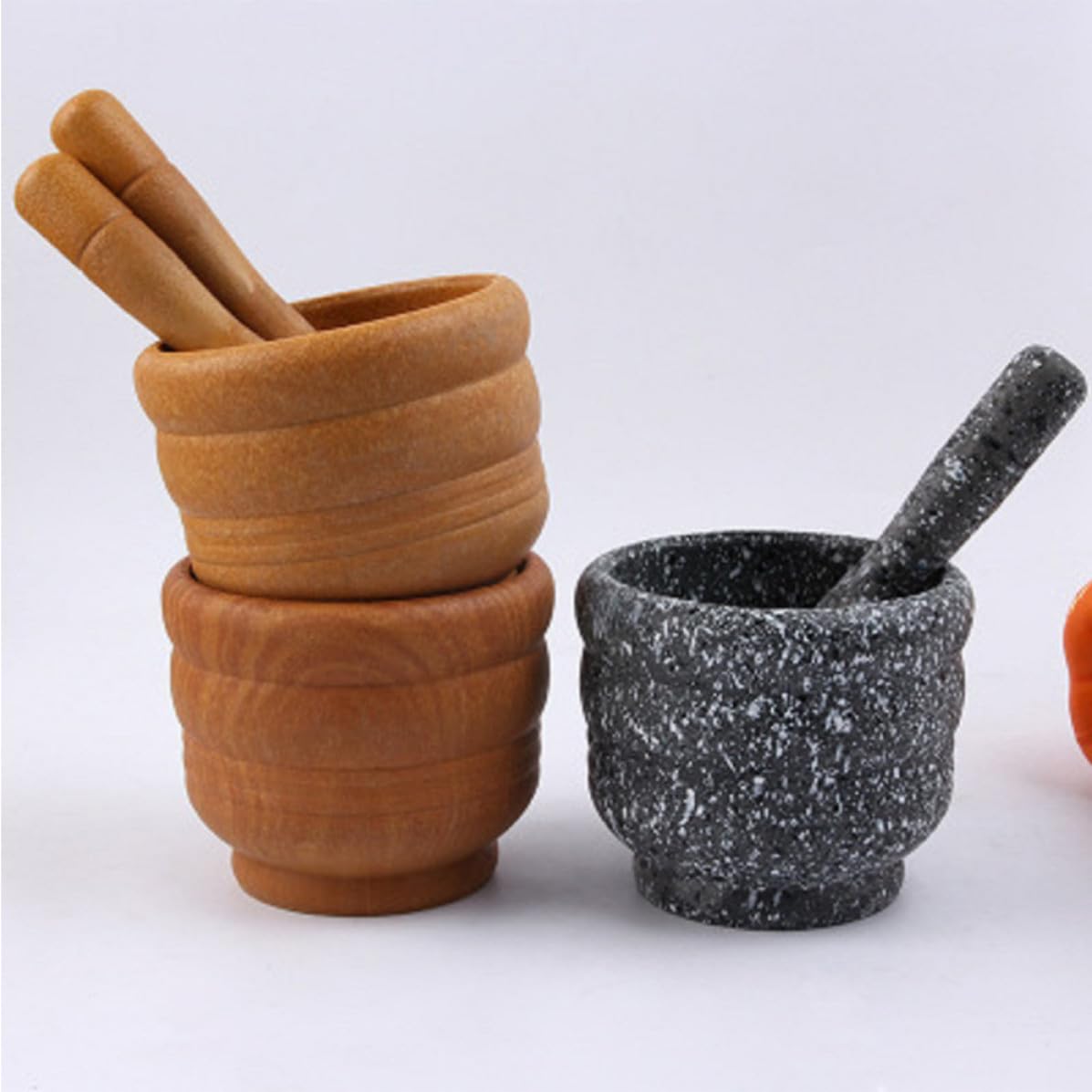 Garlic Pugging Pot PP Manual Grinder for Kitchen and Pharmacy