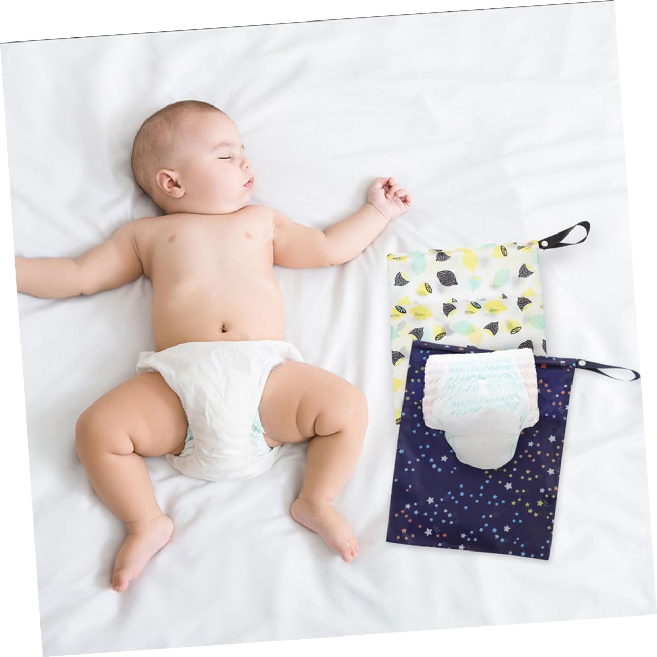 BESPORTBLE 4pcs Multipurpose Wet Dry Bag Reusable Diaper Bag Storage for Toiletries Washable for Travel Daycare Beach Pool