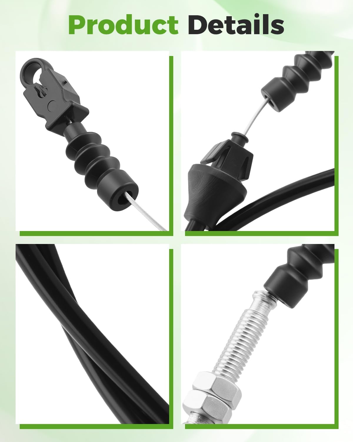 Throttle Cable 72714-G01 Fit for E-Z-GO 2002 and Newer Gas, Governor to Carburetor 52¼"