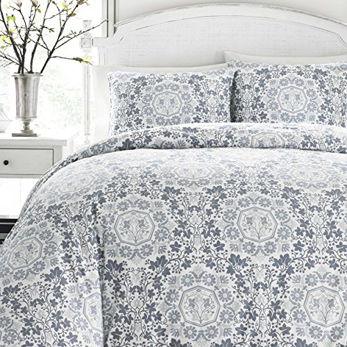 Stone Cottage Queen Comforter Set, Cotton Sateen Bedding with Matching Shams, All Season Home