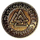 Altmessing Veredelung Germanenschmuck Wotansknoten (Zierniete in Altmessing)  Valknut, Walknut
