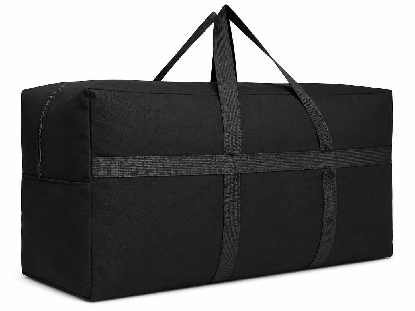 DoYiKe Bolsa de Lona de Almacenamiento Extra Grande con Cremalleras y Asas, Gran Bolsa de Lona Plegable para Viajar