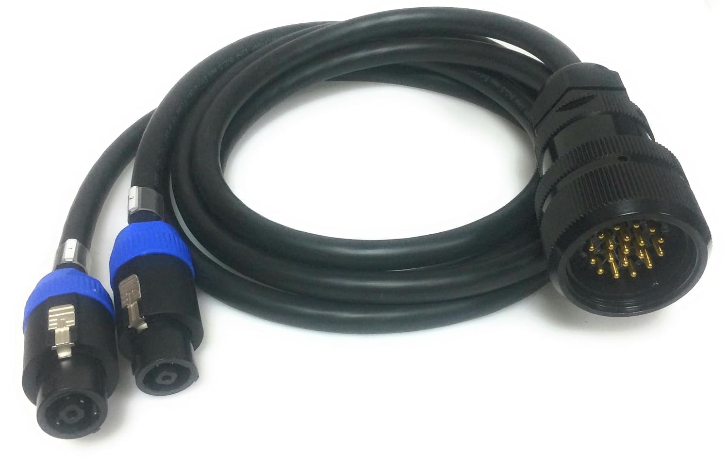 DG Systems - Spider da Socapex maschio a 2 Speakon NL8, 2 cavi 8x2.5mmq, connettori Syntax e Neutrik - Made in Italy (1 mt)
