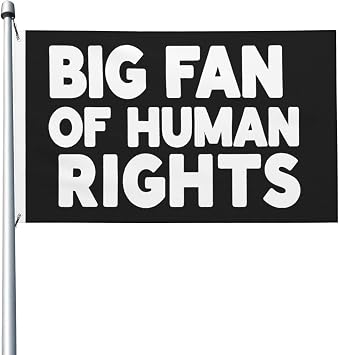 Uinntiwell Flag For Room Teen Double Sided Cool Flags For Garden 3x5 Ft, Big Fan Human Rights Tapestry For Room
