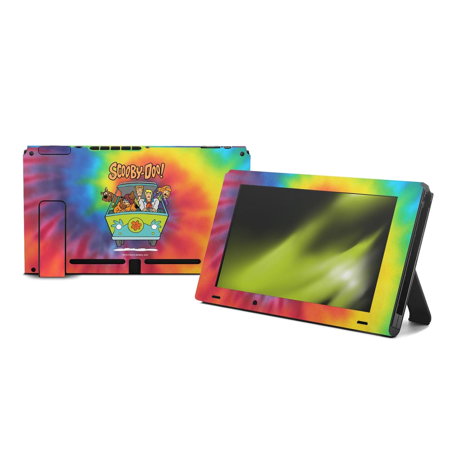 Head Case Designs Officially Licensed Scooby-Doo Tie Dye Graphics Vinyl Sticker Gaming Skin Decal Cover Compatible With Nintendo Switch Console & Dock & Joy-Con Controller Bundle