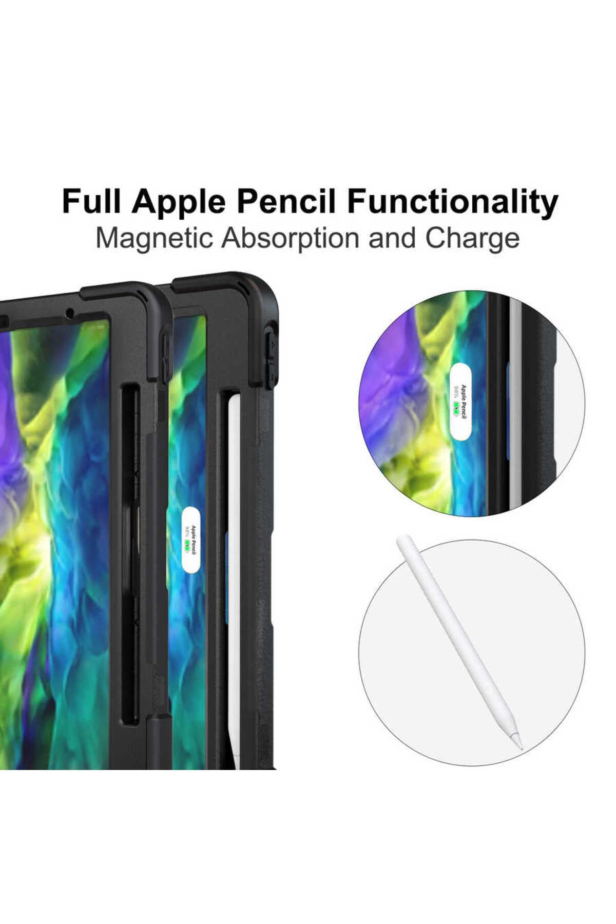 CONSTRAIN - iPad Pro ile Uyumlu 11 2020 (2.Nesil) Defender Tablet Silikon - Siyah