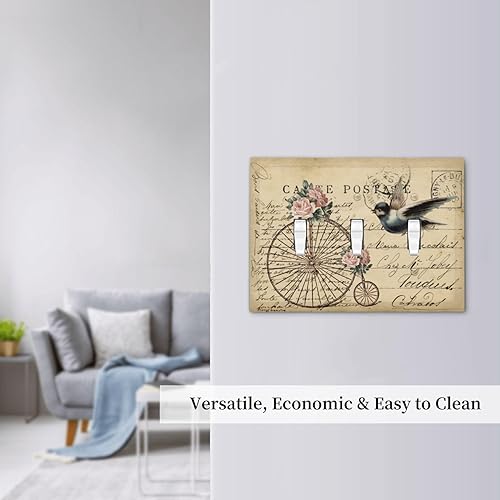 Vista 356 de Cubiertas decorativas de salida de estrella de mar playera, tablero de madera azul de concha de mar de 1 banda, decoración individual GFCI, placa