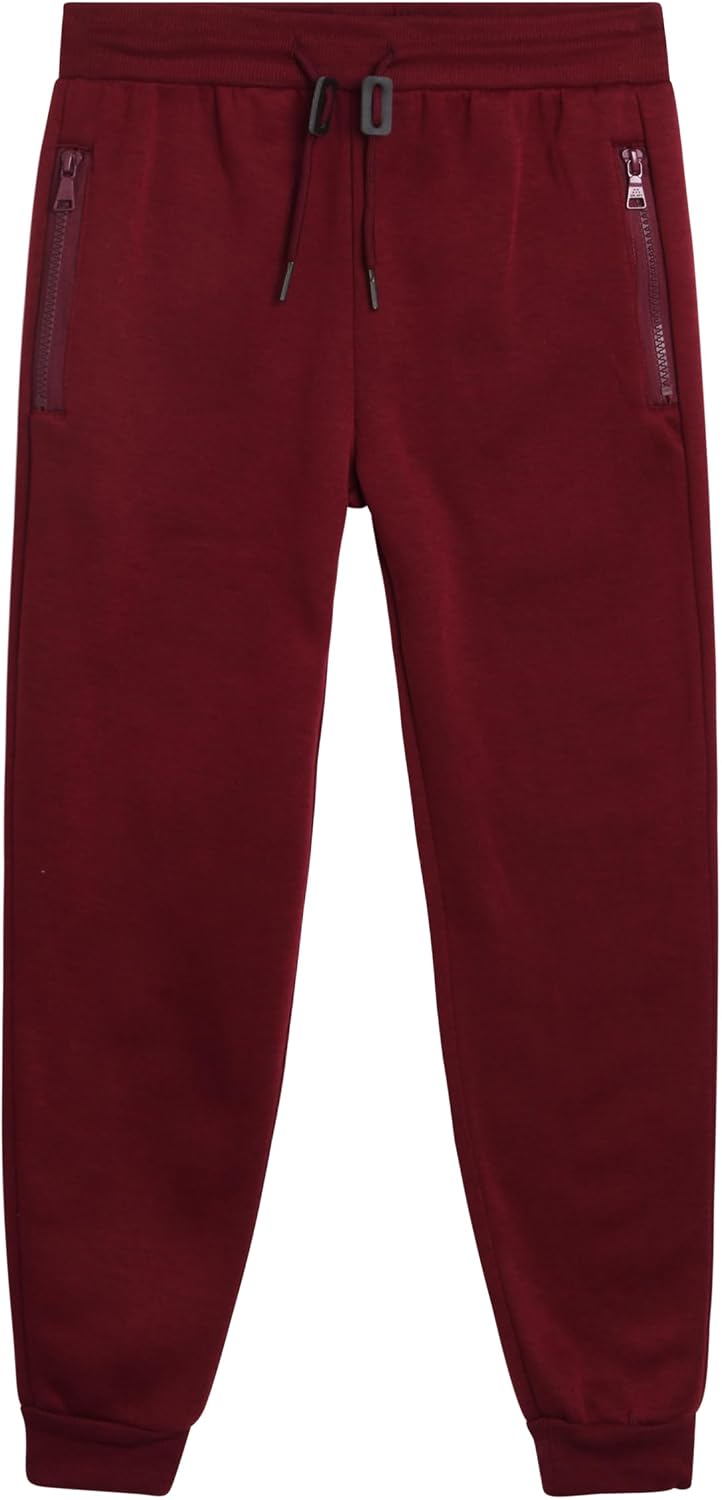 Galaxy by Harvic Boys Sweatpants - Athletic Soft Fleece Jogger Pants for Boys with Zipper Pockets - Size Up for Ideal Fit