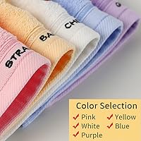 Vista 2 de Toallas faciales 100% de algodón para niños, toallas de mano y toallas para los dedos para baño, juego de toallas bordadas con bonito