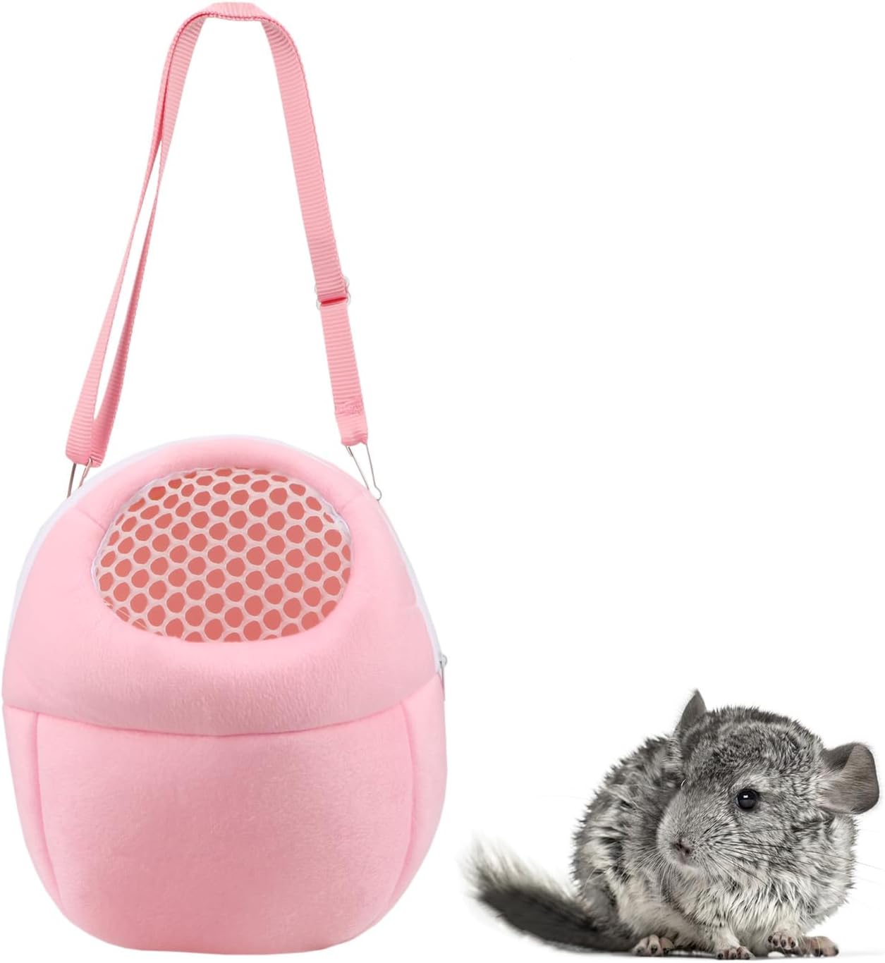 Hypeety Pet Carrier Bag Pet Sling Carrier Backpack Portable Travel Backpack Breathable Outgoing Bag bonding Pouch for Small Pets Hedgehog Hamsters Sugar Glider Chinchilla Guinea Pig (Pink)