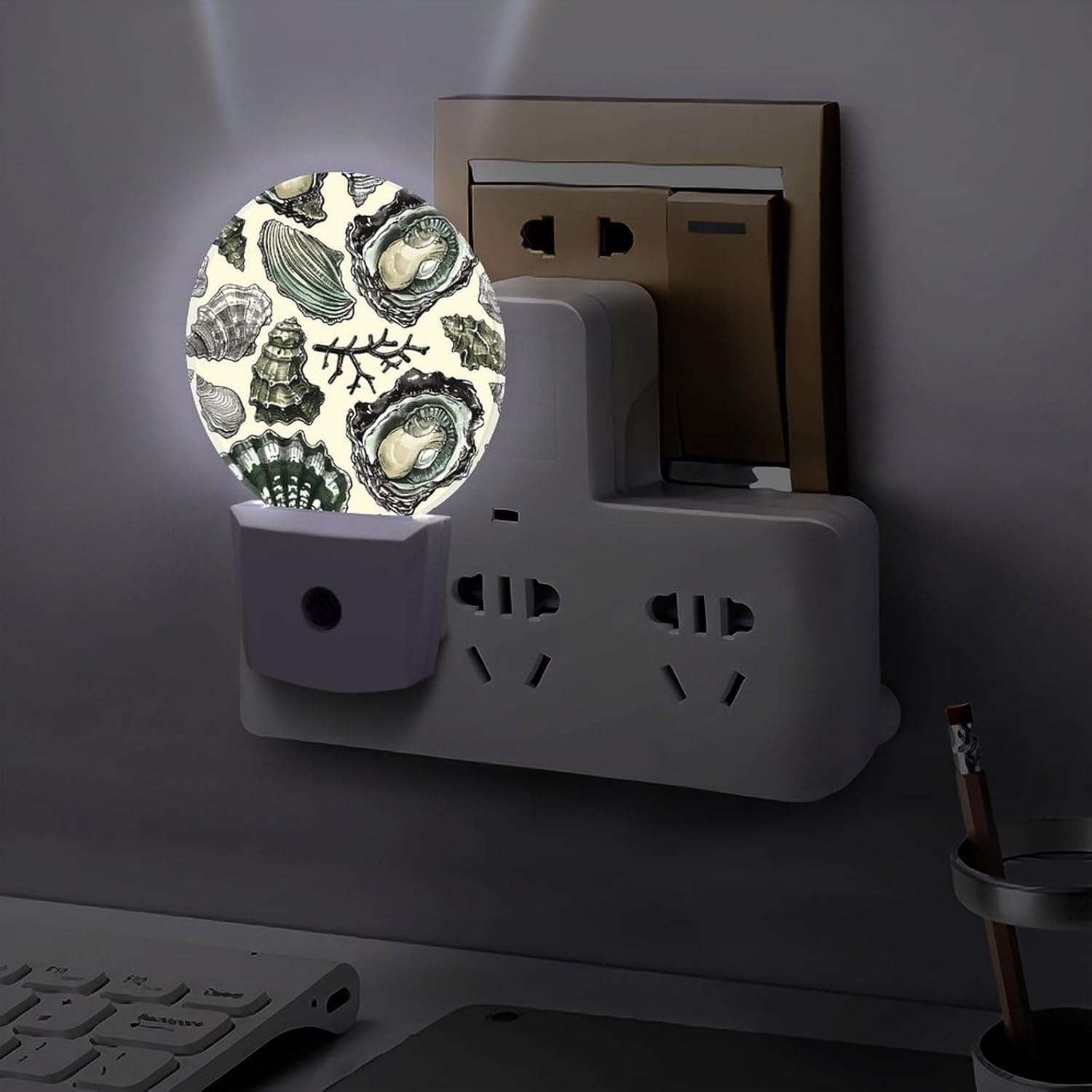 Oysters and Shells Plug-in LED Nightlight Wall Night Light image 5