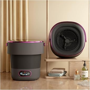 Amecke Mini Folding Washing Machine, Portable Folding Washing Machine, 8L Small Folding Washing Machine, Portable Washing Machine and Dryer Combo, Mini Washing Machine, Foldable, Baby Clothes,