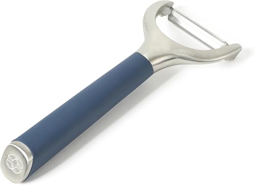 Edge Stainless Steel Y Vegetable Peeler w/Thermoplastic Rubber Handle - Navy Blue