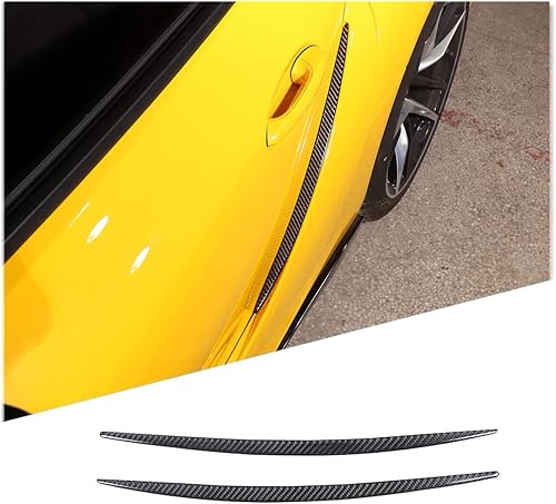 Daeiclru Cubierta de ventilación de puerta de fibra de carbono real para Toyot@ Supra GR A90 A91 MK5 2019-2022, accesorios adhesivos para ranura de