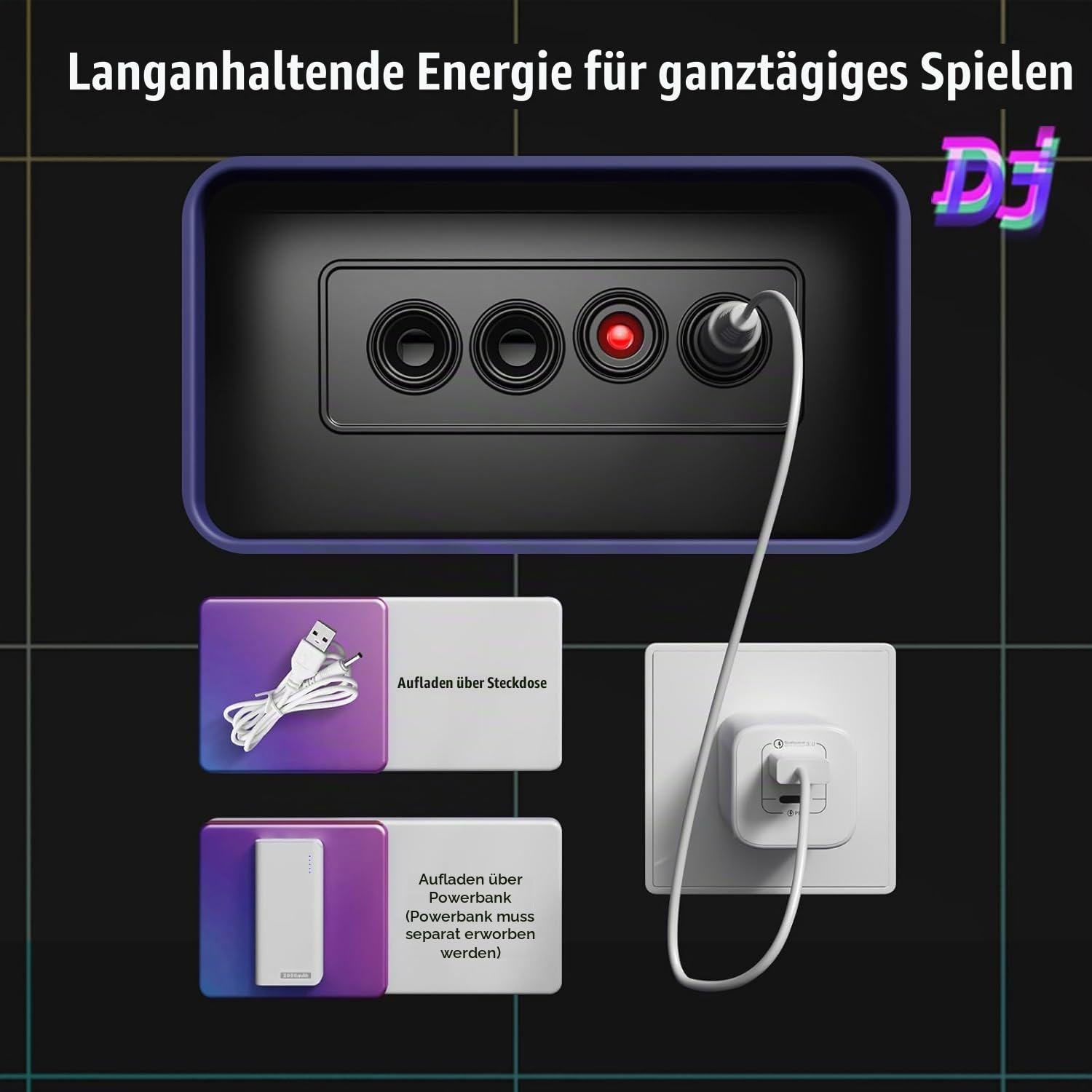 RedCrab DJ Mischpult für Kinder, DJ-Pult mit Mikrofon, Interaktives Musikspielzeug für Kinder, Musikalisches Konsole für Jungen Mädchen ab 3-12 Jahren, Mischpult Controller Spielzeug für dj-Anfänger