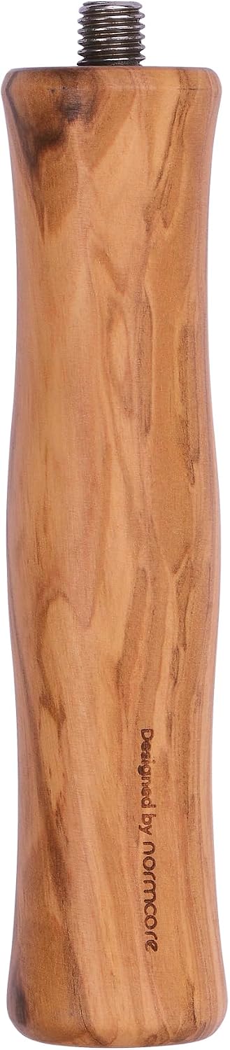 Normcore Portafilter Handle, Olive Wood M10 Thread Replacement Compatible with Espresso Bottomless or Naked Portafilters