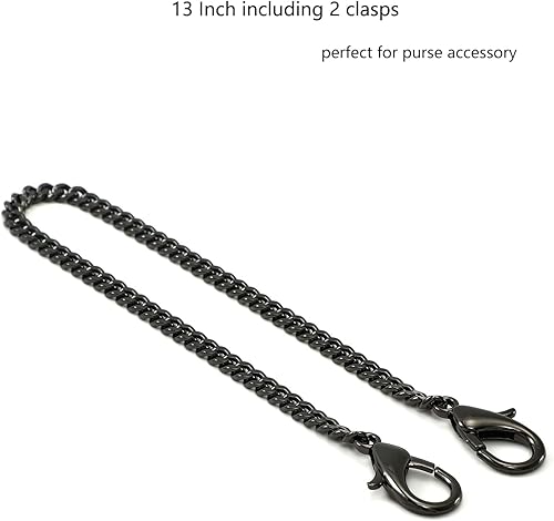 Miniatura 9 de Mini Nice - Correa de cadena de repuesto para bolso cruzado para hombro, accesorios (oro antiguo, 13 pulgadas)