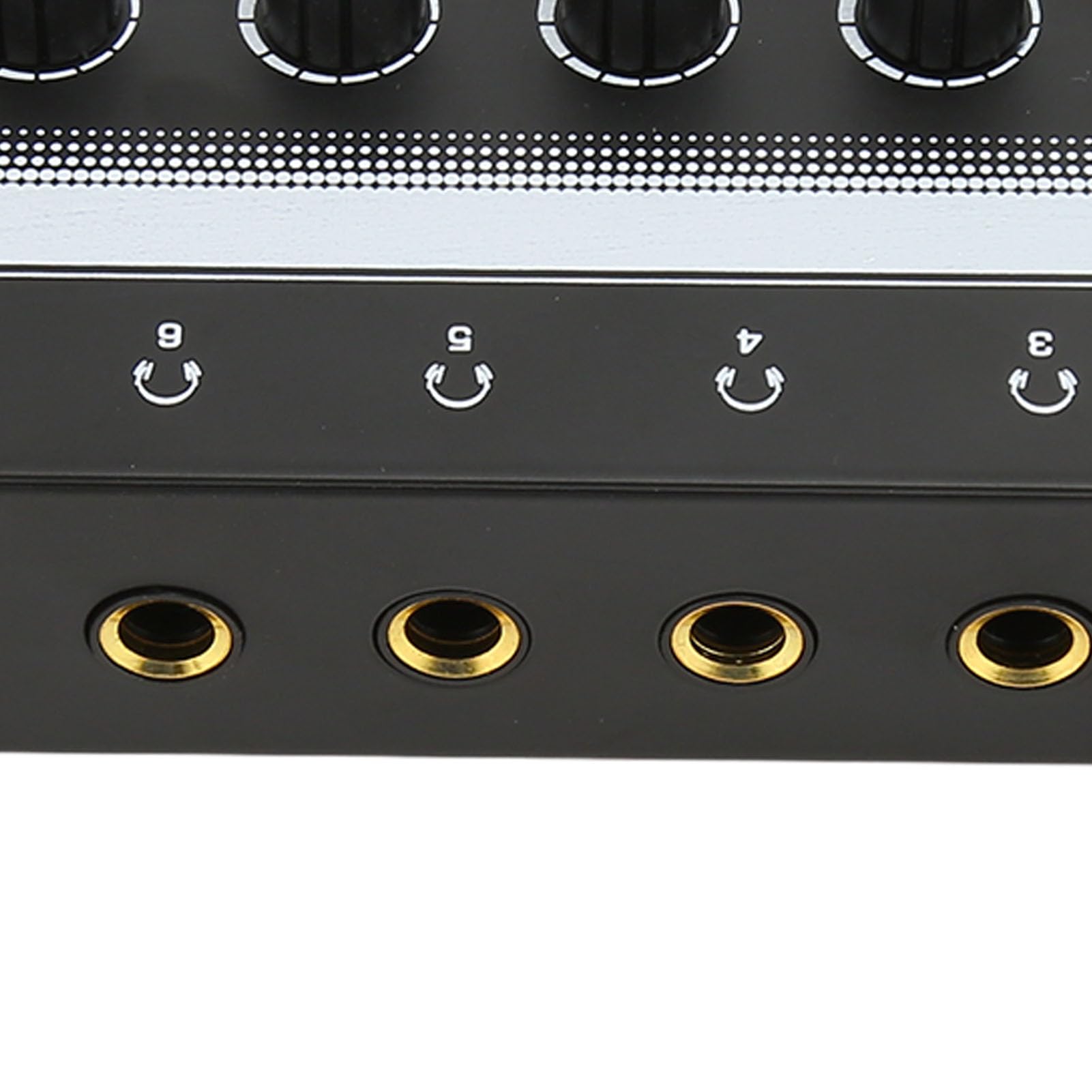 Zunate Amplificador de Auriculares con Distribuidor Estéreo Portátil, Amplificador de Auriculares de 8 Canales con Control de Volumen Amplificador de Auriculares Estéreo de 1 Entrada y