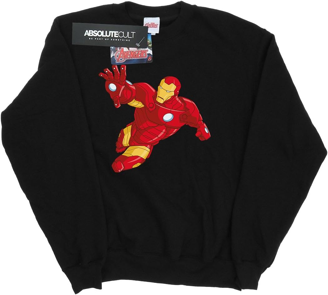 Marvel Boys Iron Man Simple Sweatshirt 9-11 Years Black