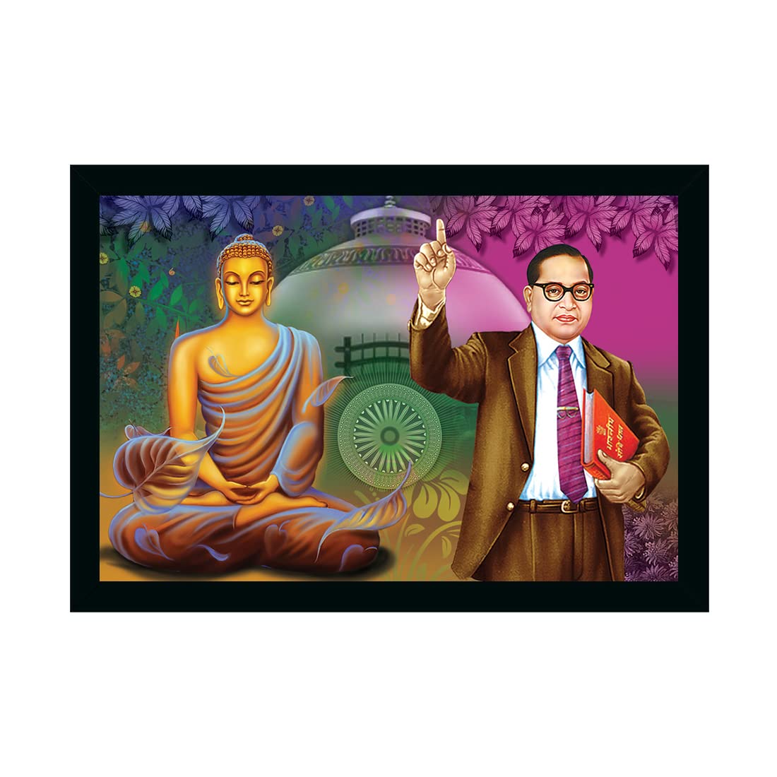 Buddha & Ambedkar Photo Frame - Elegant Wall Art -27