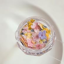 Mini 50pcs Nail Parts Dried Flowers Handmade Decoration Resin Accessories for Gel Nails Creative Material (Yellow)