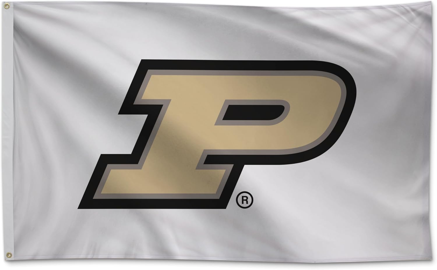Purdue Boilermakers College Sports Printed Flag - NCAA Licensed - Nylon - School Banner (White, Gold) (3' x 5')