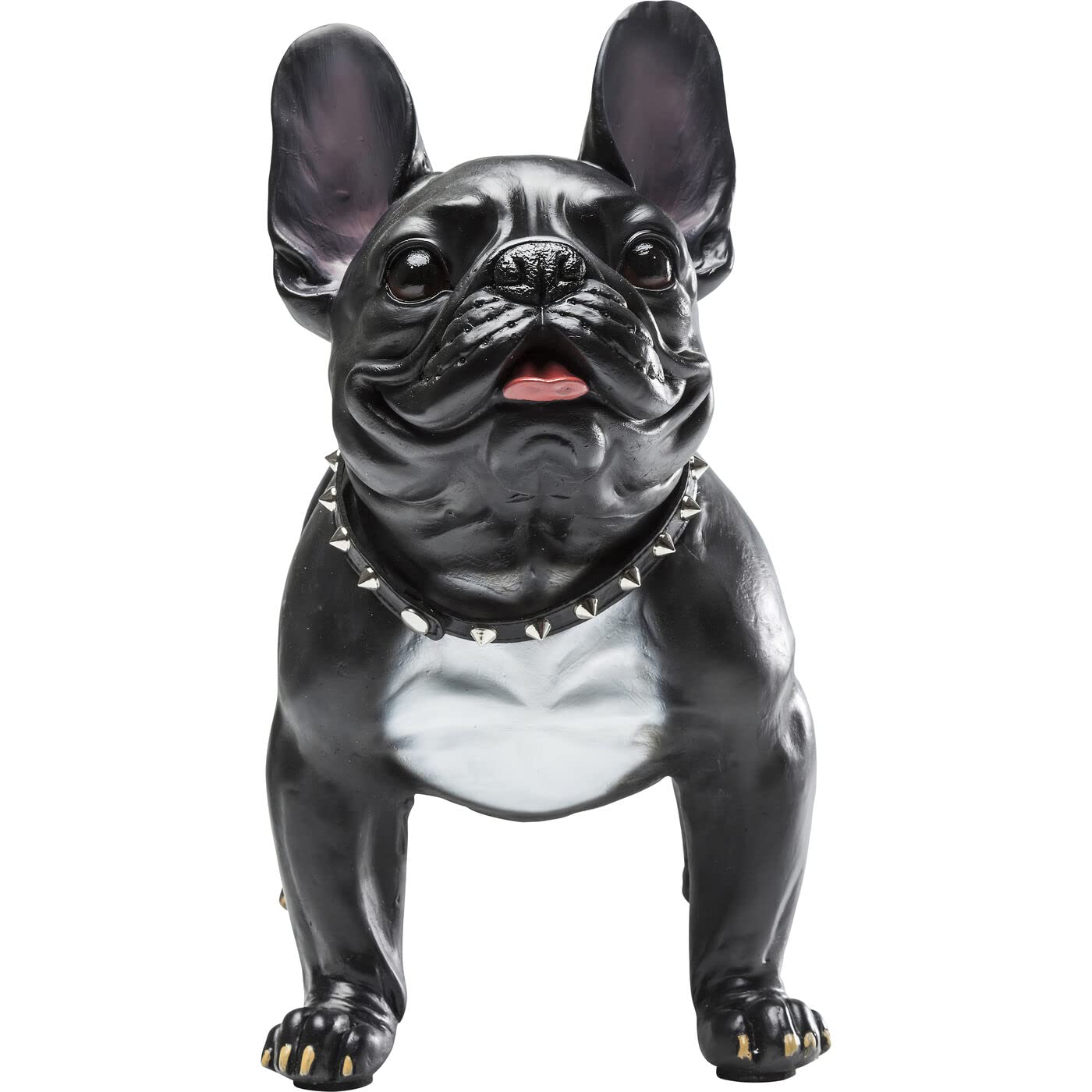 Kare Design Deko-Figur Ganster Dog, Schwarz – realistisch wirkender Mops