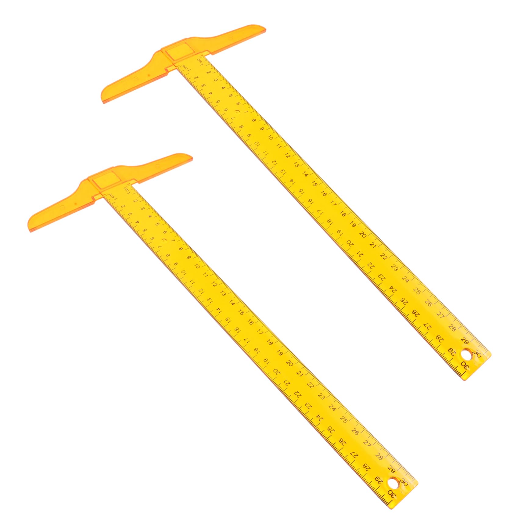 BEBEMOKO 2Pcs Square Ruler Lightweight Drafting Measuring Tool for Handcrafts and Design Clear Centimeter Markings for Precision Layouts and Art Supplies