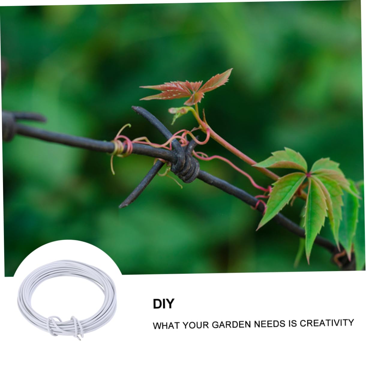 10m Flexible Iron Wire for Climbing Plants Bendable Metal Cord for Garden Ties and Crafts White Wrapping Wire for Flower Support and Balcony Use Thickness