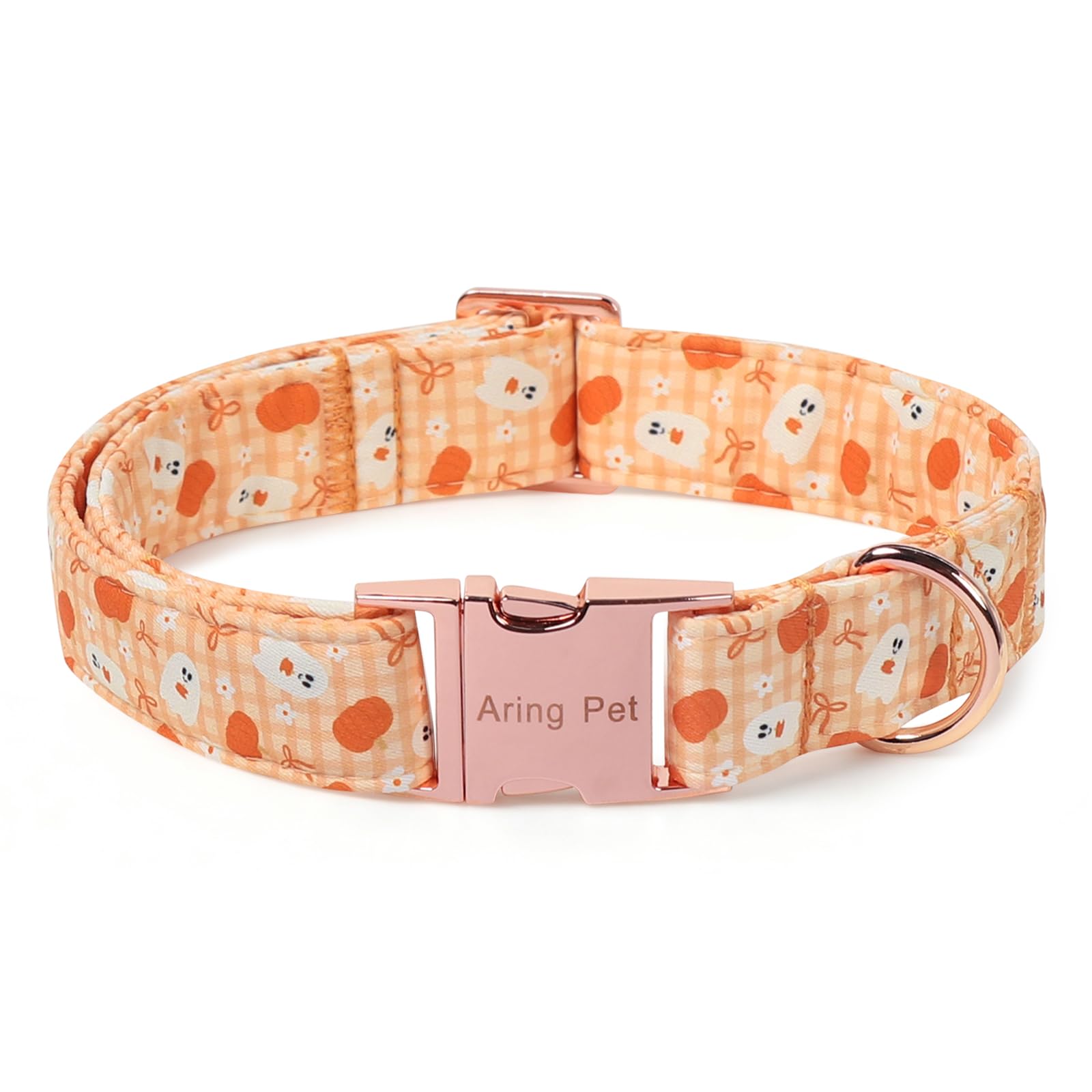 ARING PET Halloween Dog Collar for Puppy Small Medium Large Dogs-Orange L