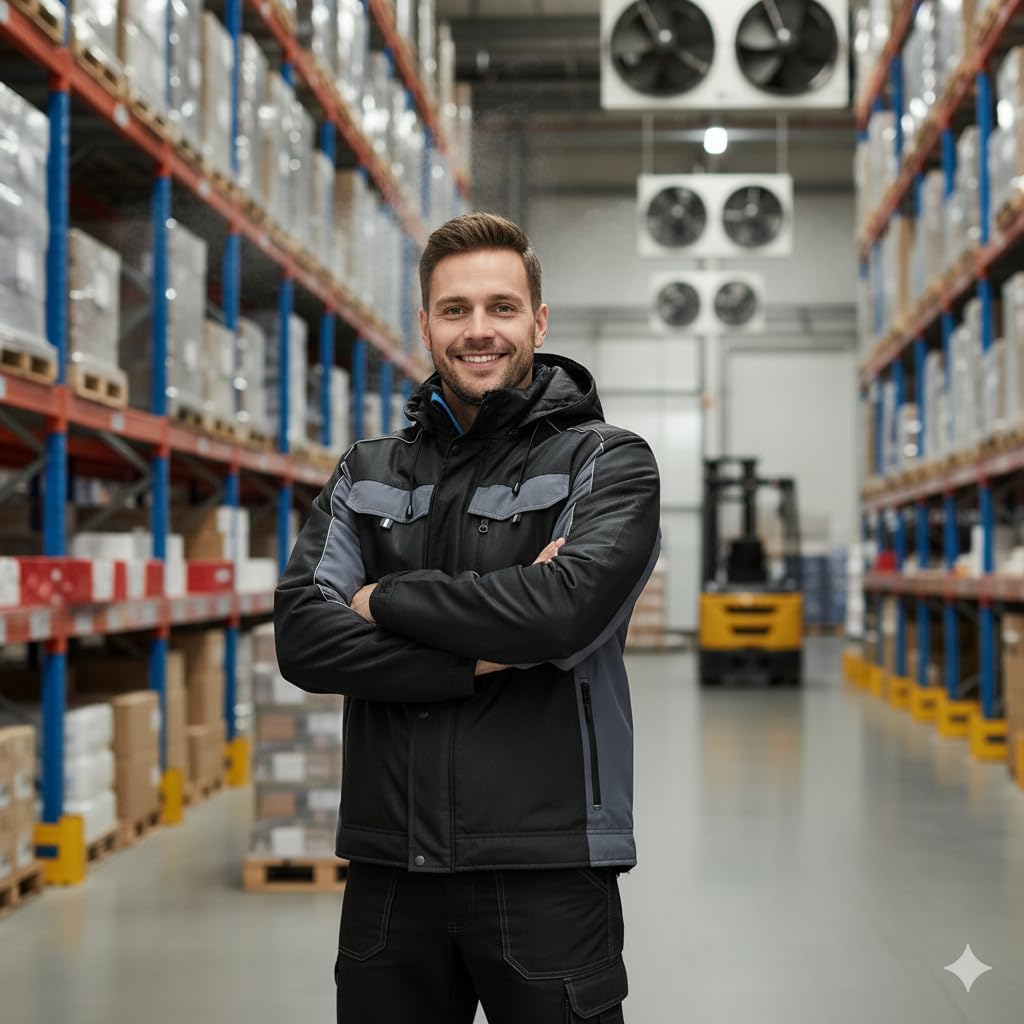 BWOLF Braver Giacca da Lavoro Invernale Uomo Giubbotto Lavoro Uomo Invernale Reflectante Abbigliamento da Lavoro Invernale