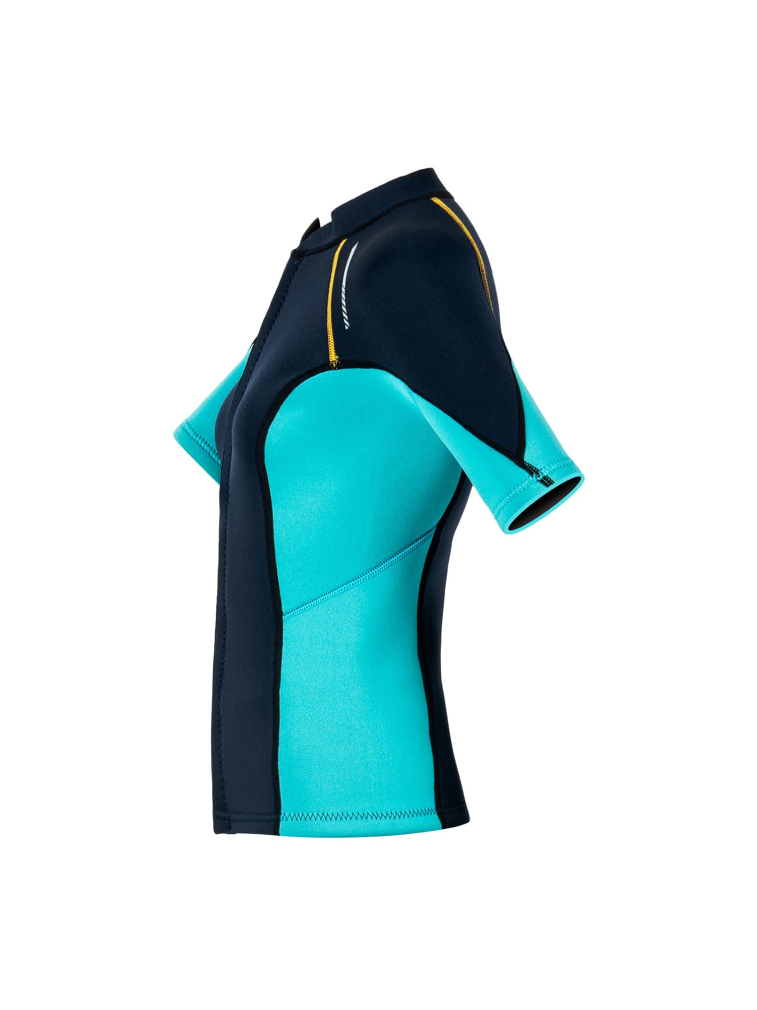 MSemis Maglietta Muta in Neoprene da 1,5 mm da Donna Giacca Termica Subacquea a Manica Corta Top Rash Guard Maglia Protettiva per Nuoto Snorkeling Immersione e Surf