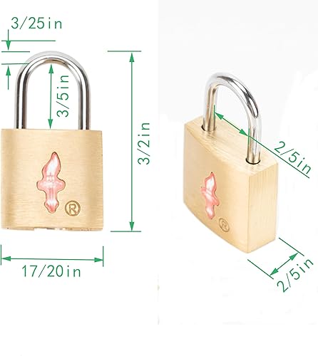 Miniatura 2 de Paquete de 2 cerraduras para equipaje, aprobadas por la TSA + candado para llaves, cerraduras de viaje para maleta, equipaje de mano, mochila, bolsa