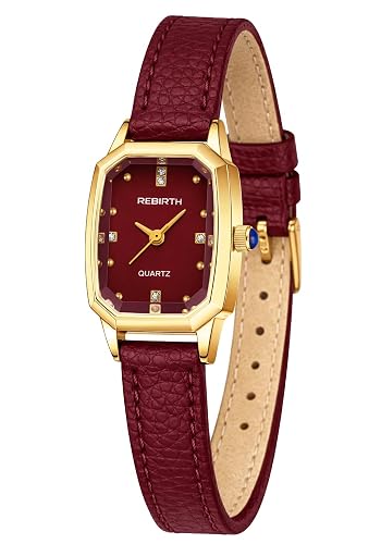 REGINALD Women’s Gold Rectangular Quartz Watch, Elegant Dress Wristwatch with