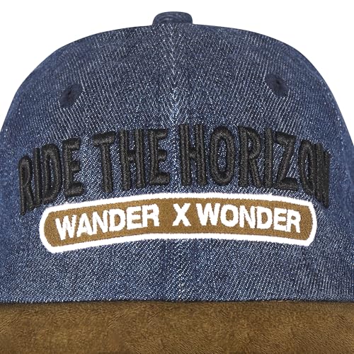 Image of Hero MotoCorp Unisex Ride The Horizon Denim Suede Cap, Free Size,Blue