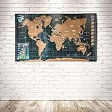 Mapa del mundo para rascar