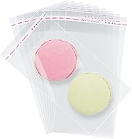 Vista 18 de Bolsas de galletas Morepack para regalos, bolsas de celofán con cierre autoadhesivo de 4x4 pulgadas, bolsas de celofán transparentes resellables