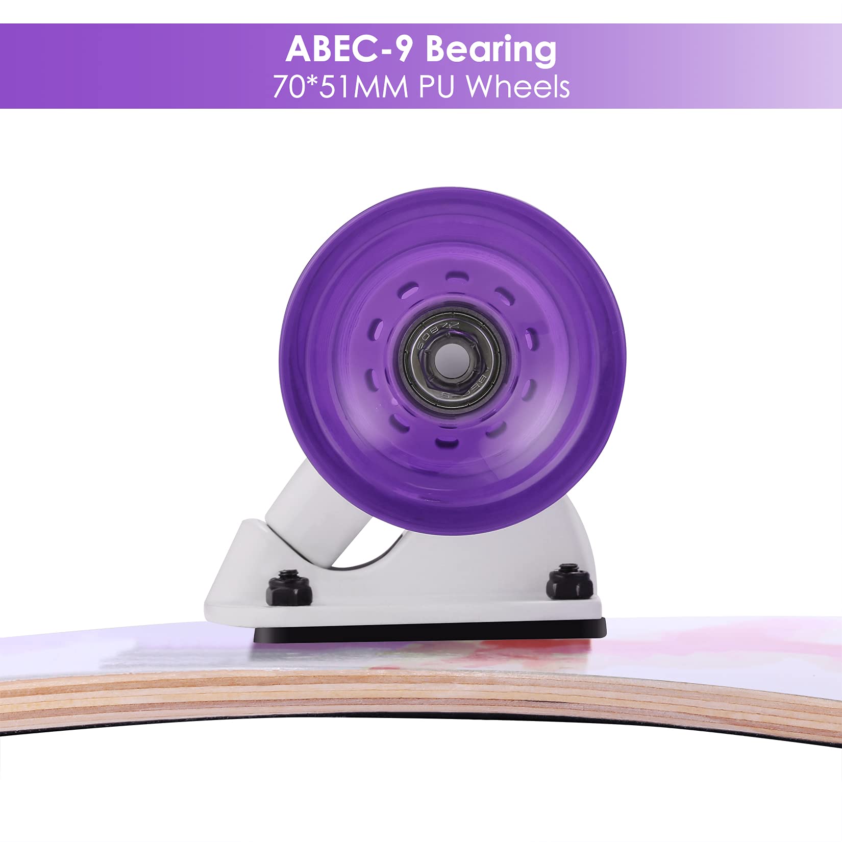 Longboard WeSkate 106,7 Cm Completissimo - Per Principianti E Adulti