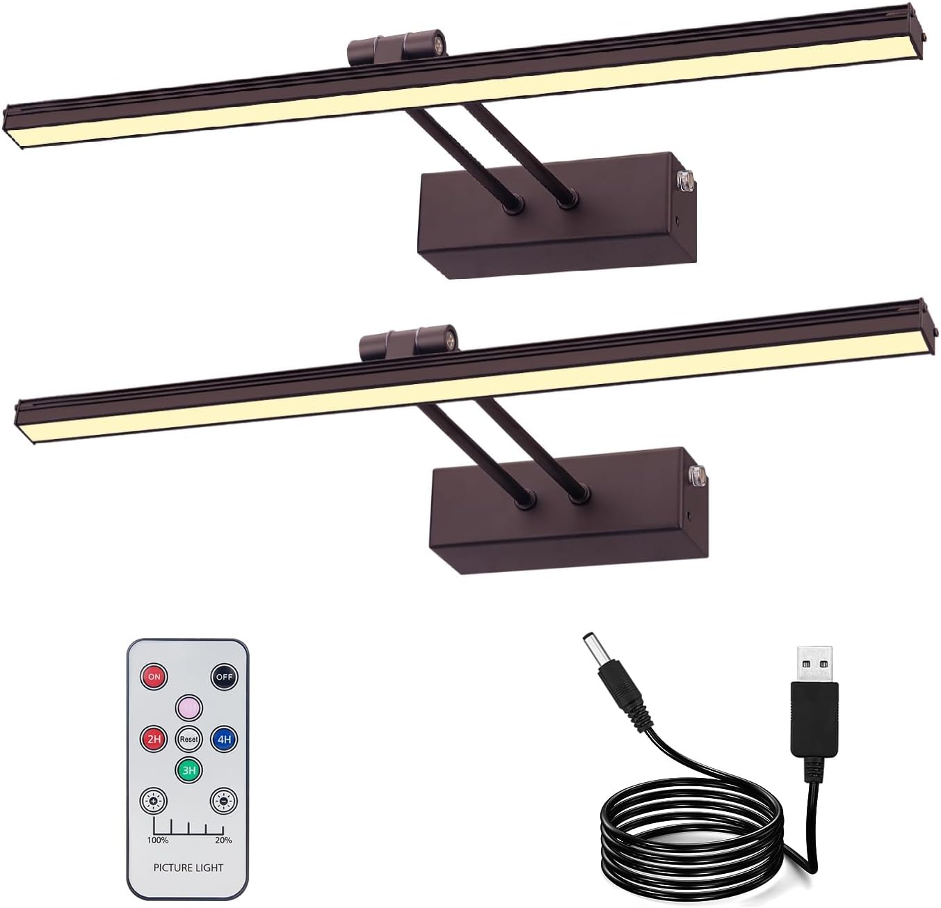 HEAGEERO Picture Lights for Wall,13in Gallery Light,5000mAh Art Light