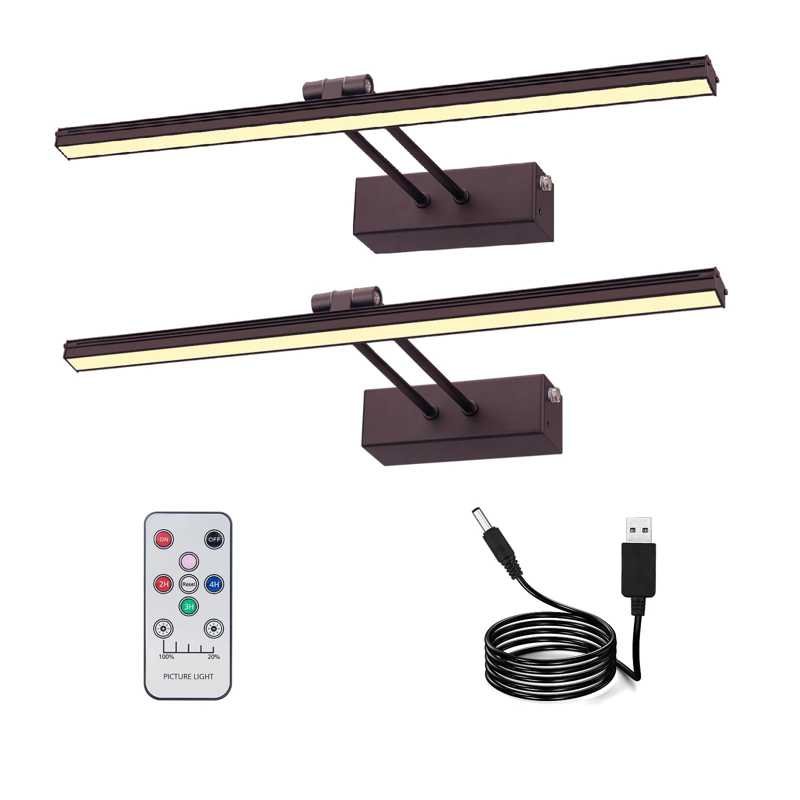 HEAGEERO Picture Lights for Wall,13in Gallery Light,5000mAh Art Light