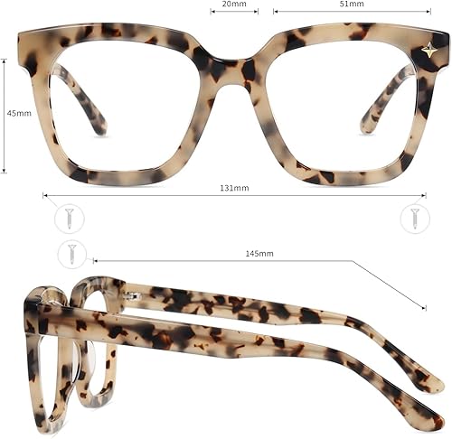 Miniatura 10 de Firmoo Lentes cuadrados con bloqueo de luz azul para mujereshombres, gafas de computadora, juegos, TV, teléfonos para pantallas, antifatiga ocular y