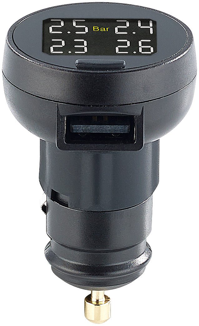 Contrôle Pression Pneus Lescars | Système TPMS 12V Allume-cigare Avec écran Et Capteurs Sans Fil - 11
