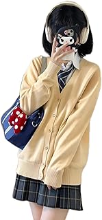 [Yomuasf] キャンパス 制服 ニットウェア カーディガン ジャケット 無地 スクールユニフォーム JKスカート 秋、冬、春 ギフト レディース 写真撮影
