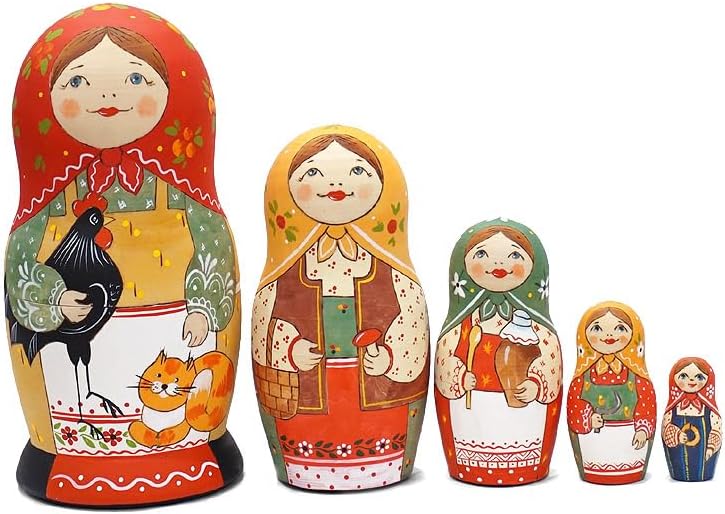 ロシア雑貨ツリー 木製ヨールカЁлкаタマラ作マトリョーシカ ロシア雑貨