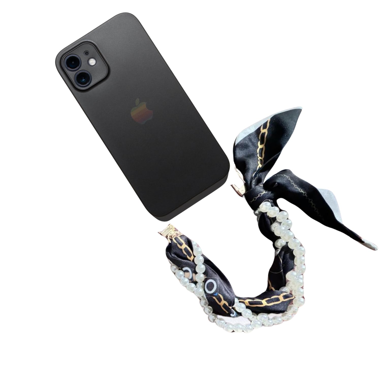 Silk Scarf Chic Pearl Lanyard | Wristlet Phone Lanyard Charm | Women’s Bag & Phone Charm | Suitable in All Phone | Universal Phone Lanyard | Bag Handle Wrap | AirPod | IDCard | Purse-image-16
